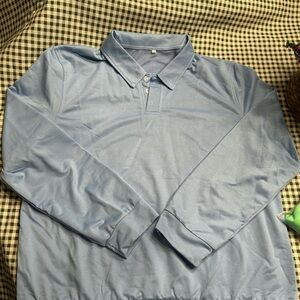 Two Unisex Long Sleeve Polo Shirts -